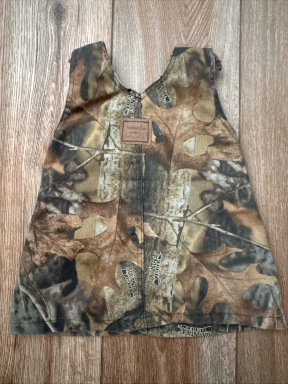 Lee Girls Camouflage Overall Dress with Deer Patch - Brown Green